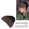 Fashion Hijabs for Women Muslim, Vintage Embroidered Muslim Turban Hat Soft Lace Material Beaded Fleece Hair Hat for Women Daily Use and Gift (black), Turban Head Wraps
