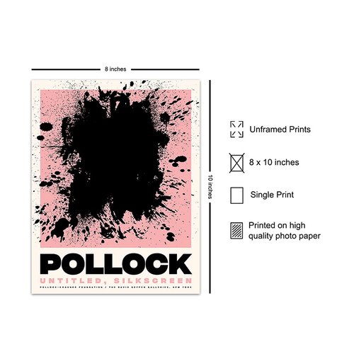 Jackson Pollack Wall Art & Decor - Gallery Wall Art - Modern Wall Art - Contemporary Wall Art - Museum Poster Picture Print - Living Room, Bedroom - Women, Men, Housewarming Gift