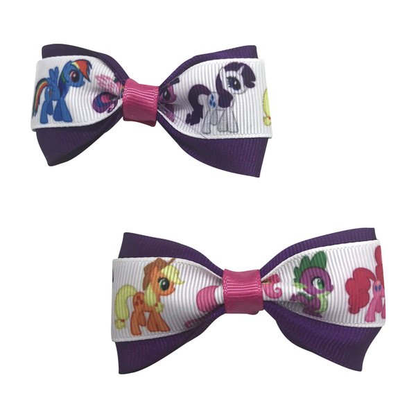 Pony Girls Hair Bow Set, Little Girl Bows, Pigtail Hair Bows, Toddler Hair Bows,