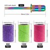 Difenni Sanding Bands for Nail Drill,Colorful Nail Sanding Bands 210pcs Nail Drill Sanding Bands 80#150#240#Coarse Fine Grits with Rainbow 3/32" Mandrel Bit for Electric Nail Drill Nail