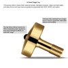DjuiinoStar Premium Brass Spinning Top: Lengthened Stem, Easy to Twirl for Kids and Adults, High Performance (5-8 Minutes), CNC Machined, Great Time Killer, EDC Fidget Toy DST-805