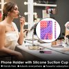 PEUKANU Silicone Suction Cup Phone Mount Sticky Phone Grip Backside Sucker for iPhone Android Hippers Grippy Strong Phone Case Accessory Stuff Mirror Stick On (1PCS Light Pink)
