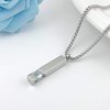 YOUFENG Urn Necklaces for Ashes Birthstone Cube Urns for Human Ashes Memorial Cremation Urn Locket Keepsake Ashes Jewelry (Silver - March)