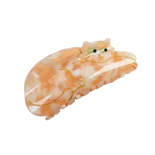 Ginger Cat Claw Clips,Cellulose Acetate Hair Clips,Big Claw Clips for Women