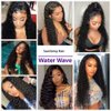 Brazilian Virgin Human Hair Wigs Water Wave Ear to Ear Lace Frontal Wigs with Baby Hair 100% Unprocessed Remy Lace Frontal Wig Pre Plucked Natural Hairline Wet and Wavy Hair Wig Deep Wave Lace Wigs