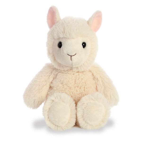Aurora® Playful Cuddly Friends™ Llama Stuffed Animal - Comforting Cuddles - Imaginative Play - White 8 Inches