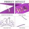 Purple 30th Birthday Sash and Tiara for Women, 30th Birthday Decorations for Women, 30th Birthday Sash and Tiara Set, 30th Birthday Gifts for Women