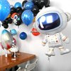 43 Pcs Outer Space Party Supplies Set, Space Theme Party Favors Kids Birthday Baby Shower Decoration, Including Background cloth tablecloth Balloons Ribbons and Cake Toppers