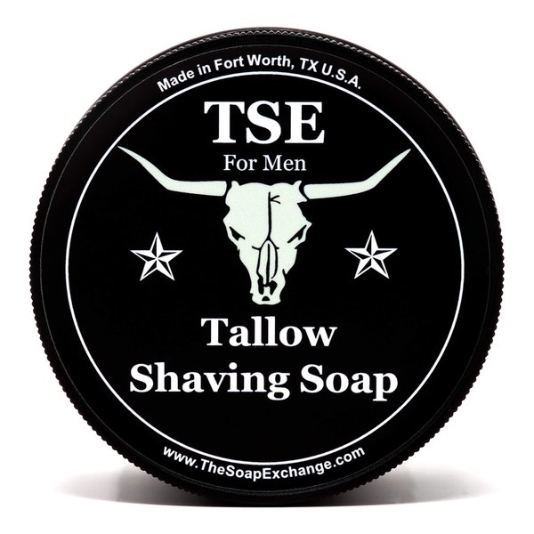 TSE for Men Lavender Sage Shaving Soap with Tallow and Shea Butter. Natural Ingredients for Rich Lather and a Smooth Comfortable Shave. Artisan 4.5 oz Semi-Soft Italian Style. Made in the USA.