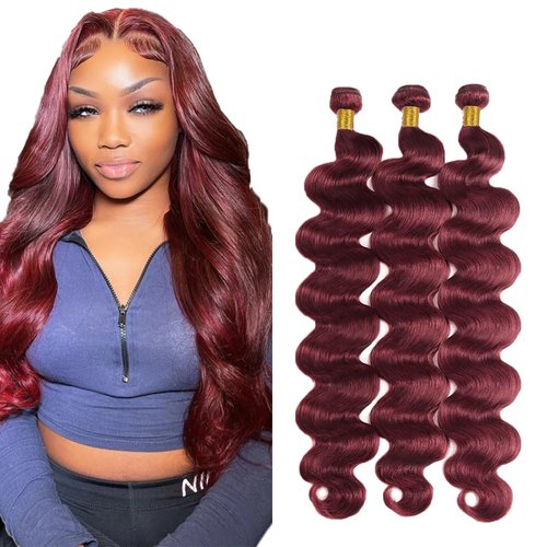 Ombre Human Hair Bundles Highlight Human Hair Bundles 10 12 14 Inch Brown Body Wave Bundle P4/613 Color Brazilian Two Tone Brown and Blonde Bundles Human Hair Extensions