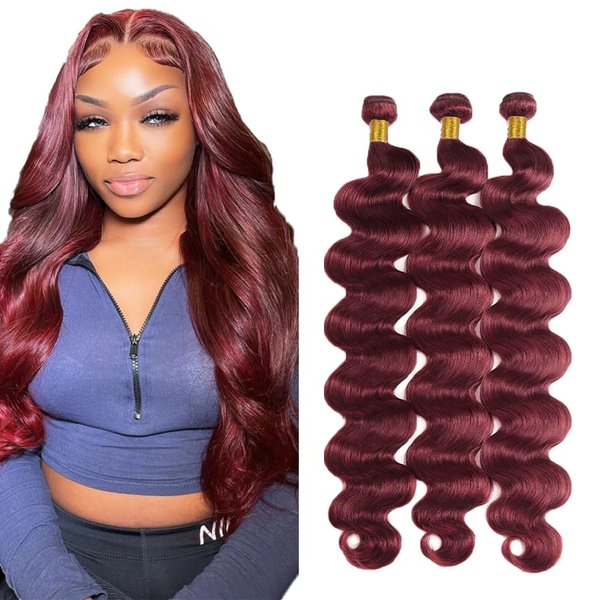 Ombre Human Hair Bundles Highlight Human Hair Bundles 10 12 14 Inch Brown Body Wave Bundle P4/613 Color Brazilian Two Tone Brown and Blonde Bundles Human Hair Extensions