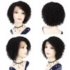 Blissource Short Kinky Curly Wigs Human Hair Wigs for Black Women 10inch Short Curly L Part Lace Front Wigs 150% Density Unprocessed Brazilian Glueless Wigs Side Part Wig African American Women Wig