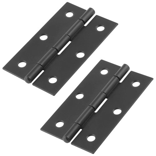 Murtenze 12 Pack 2.5 Inch Door Hinge Cabinet Hinge,Black Butt Hinges Ball Bearing Hinges Window Hinges Outdoor Hinges with Mounting Screws