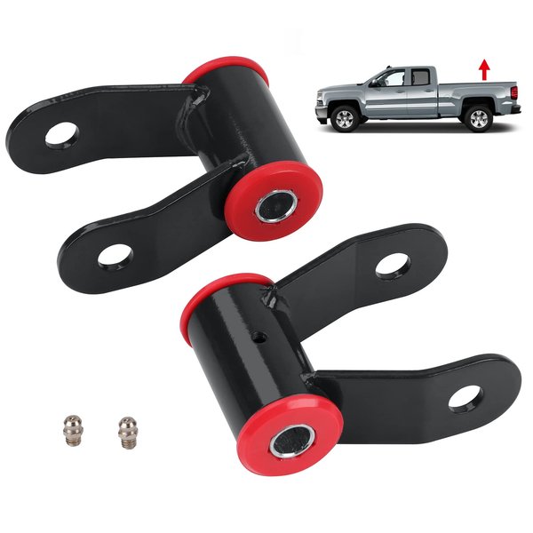 1-1.5" Rear Lift Leaf Rear Shackle Kit 710515 Compatible with GMC Sierra 1500 Chevy Silverado 1500 2wd 4wd Truck 1988-2018…