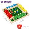 Kiapeak 1-4 Players Shut The Box Dice Game, 10 Numbers Traditional Wooden Pub Bar Board Game, Family Classics Tabletop Version Games for Classroom, Party, or Pub
