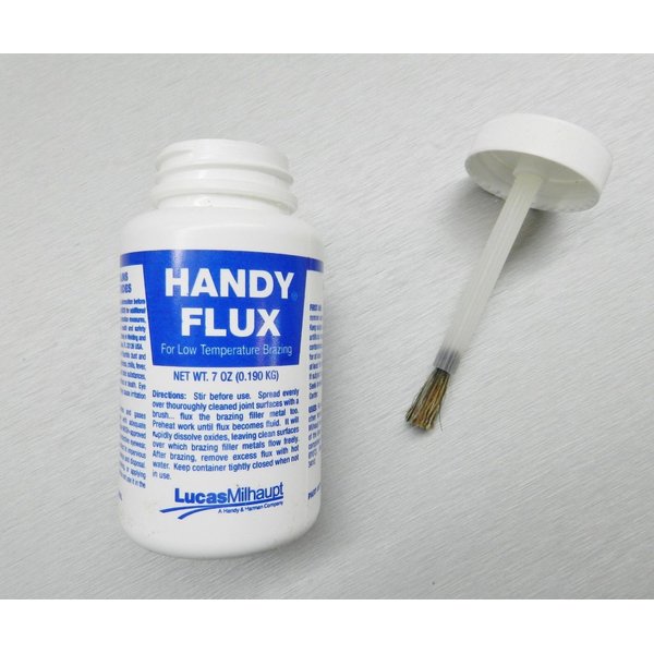 HANDY FLUX PASTE 7 OZ JAR w/ BRUSH CAP - SILVER SOLDERING BRAZING JEWELRY MAKING (E10)