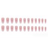 DANMANR Square Fake French Nails False Long Nails Full Cover Acrylic Long Fake Nails for Women and Girls 24PCS (Color 16)