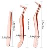 3Pcs Eyelash Applicator Eyelashes Tool Eyelash Tweezers Fake Lash Applicator Lash Tools Eyelash Extension Tweezers