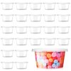 Augshy 25 Pack 4oz Plastic Containers, Clear Refillable Travel Storage Sealed Jars Wide Mouth Container Snack Bottles with Lids for Lip Scrub Body Butters Cream Slime Craft Storage