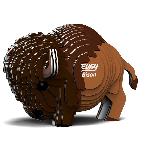 Eugy Bison 3D Puzzle, 24 Piece Eco-Friendly Educational Toy Puzzles for Boys, Girls & Kids Ages 6+