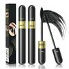Liquid Lash Extensions Black Mascara Volume and length 5x Longer 4D Silk Fiber Lash Waterproof Makeup, For Long-Lasting, Clump-Free Volume Length
