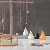 MyGift Modern Cone Shaped Ring Holders, Decorative Multi-Colored Pastel Prism Style Jewelry Display Stands, Set of 4
