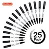 Shuttle Art Dry Erase Markers, 25 Pack Black Magnetic Whiteboard Markers with Erase, Fine Point Dry Erase Markers Perfect for Writing on Dry-Erase Whiteboards Mirrors Glasses for School Office Home