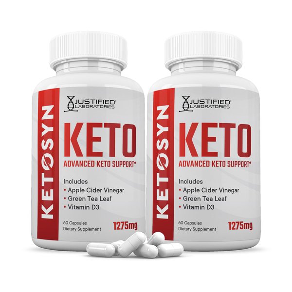 (2 Pack) Ketosyn Keto ACV Pills 1275MG Keto Support Blend Capsule Alternative to Keto ACV Gummies Formulated with Apple Cider Vinegar Extra Virgin Olive Oil Powder Green Tea Leaf 120 Capsules