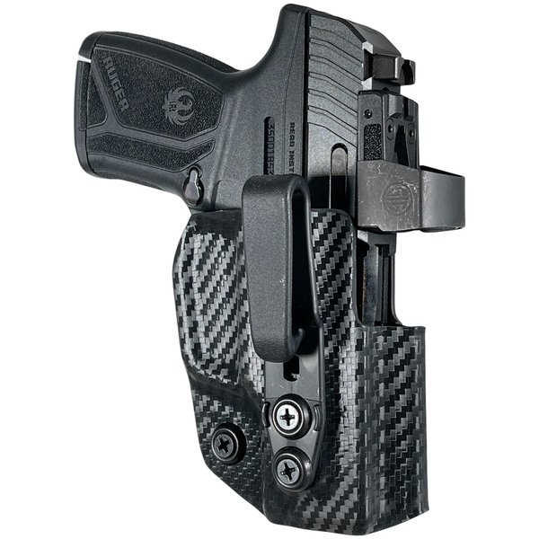 Black Scorpion Gear IWB Kydex Tuckable Holster fits MAX-9 | Inside The Waistband Concealed Carry Holster (Carbon Fiber, Right-Hand Draw)