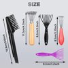 UAIAGM 5 Pieces Hair Brush Cleaner Tool Set for Hairbrush and Comb Maintenance Remove Hair Dust Easily Ideal for Home and Salon Use, Black