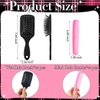 SiliFine 24 Pcs Cheer Hair Brush Wet Detangling Cheer Brush and Comb Set with Polka Dots Cheer Party Favors Plastic Fine Wide Hair Comb for Cheer Team Gifts Sport Cheerleader Gifts for women(Classic)