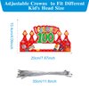 chiazllta 36 Pcs 100 Days Paper Crowns, Name DIY 100th Day of School Paper Party Crown Hats 100 Days Celebration Party Favors Supplies for Classroom School Decor,6 Styles