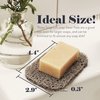 myHomeBody Soap Saver | Soap Lifting Pads for Soap Dish | Multi-Directional Weave, Efficient Draining Soap Bar Holder for Shower | 6 Piece Set – 3 Beige, 3 Gray