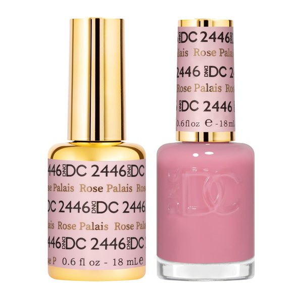 DND Gel DC Sheer Polish Set - 1 each of Gel Polish and Nail Polish, Rose Palais, 0.5 Fl Oz