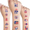 Fourth of July Decorations Temporary Tattoo American Flag Fake Tattoos Red White and Blue USA Flag Tattoo Decorations Memorial Day Waterproof Tattoos Patriotic Theme Party Decor Supplies for Kid Adult