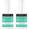 Karlash Super Strong Brush On Nail Glue for Acrylic Nails and Press on Nails Nail Bond Nail Glue Adhesive, Perfect for False Acrylic Nail Art, Glitter, Gems, White Clear Tip (2 Piece)