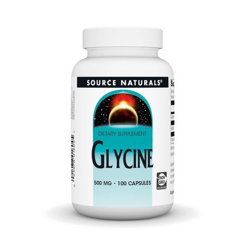 Source Naturals Glycine 500 mg Amino Acid Dietary Supplement - 200 Capsules