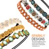 Teenitor 6pcs Rhinestone Beaded Headband, Elastic Jewelry Hair Bands for Lady Women Girl Hair Accessories 20-26.8'' Multicolor