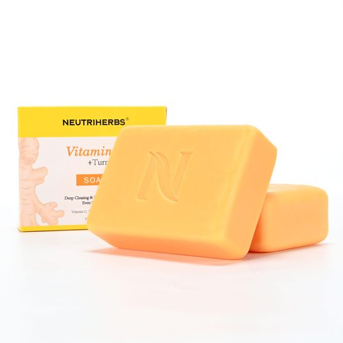 Neutriherbs Turmeric Soap for Face & Body(5.29 oz / 1 Bar),Brightening Vitamin C Soap Bar for Acne, Uneven Skin Tone, Cleansing Natural Soap
