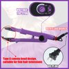 US Plug Professional Hair Extensions Tool Fusion Heat Iron Connector Wand Hair Extensions Hair Extensions Connector Tool Hair Extensions Heat Tool with 2 Bags Keratin Glue Granule Beads(Purple)