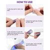 EBANKU 32PCS Cured Gel Nail Strips Real Nail Polish Strips Wraps Long-Lasting Waterproof Gel Nail Polish Wraps Full Wrap Gel Nail Art Stickers UV/LED Lamp Required (Cateye Blue)