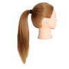 20 Inch Mannequin Head 60% Human Hair Styling Training Head Manikin Cosmetology Head Hair Hairdressing training Face Makeup Practice head 27#