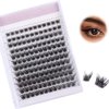 NuAngela Cluster Lashes 144pcs Individual Eyelashes Clusters 8-16mm D Curl Mix False Eyelashes DIY Individual Lash Extension Natural Look Wispy Fluffy Eyelash Extensions