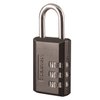 Master Lock Black Combination Padlock, Indoor Gym Locker Lock with Customizable 3-Digit Code for Luggage, Backpacks, Cabinets, 647D