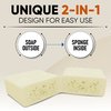 T.Taio Esponjabon Soap Sponge 2-Pack- Cleansing Shower Scrubber & Bath Wash Scrub - Massage & Lather Foot, Elbow, & Face - Bathroom Accessories - Mother of Pearl & Oatmeal (2-Pack)