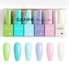 CANNI 6Pcs 9ml Hema-Free Gel Nail Polish Set- Green Blue Purple Pink Off-white Colors Gel Polish Kit, Soak Off LED Nail Gel Manicure Kit DIY at Home Salon Gifts for Women Girls