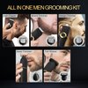 VOVGUU Beard Trimmer for Men 15 PCS Mens Grooming Kit with Cordless Hair Clippers, Electric Razor,Nose Trimmer, Design Trimmer,Shavers for Mustache,Body, Face, Ear,USB Rechargeable & LCD Display Gift
