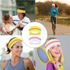 Honbay 2PCS Outdoor Sports Hairbands Hair Accessories Baseball Headband Softball Headband Non Slip Elastic Yoga Workout Headband Fashion Ball Print Bicycle Bandanas Head Wrap for Men and Women (B)