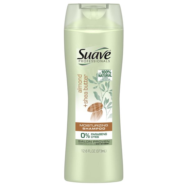 Suave Professionals Moisturizing Shampoo, Almond + Shea Butter, 12.6 Fl Oz