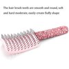 Bestbling Bling Styling Hair Smooth and Detangle Hair Brush for Women, Girl, Men, Arc-shaped Spareribs Comb (Pink)